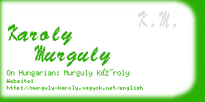 karoly murguly business card